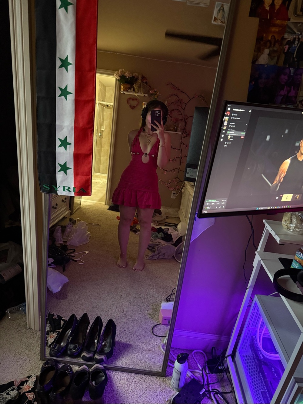 peppermayo pink halter dress